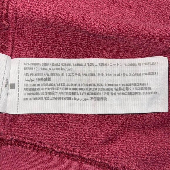 Abercrombie & Fitch Maroon Micro Mini Athletic Sweat Shorts y2k 2000's Style L - Picture 7 of 7